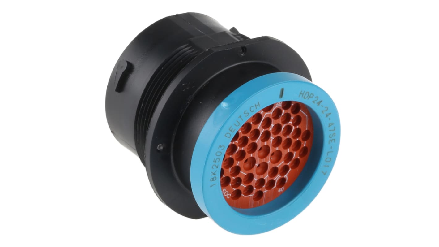 Deutsch Circular Connector, 47 Contacts, Cable Mount, Socket, Female, IP67, HD20 Series