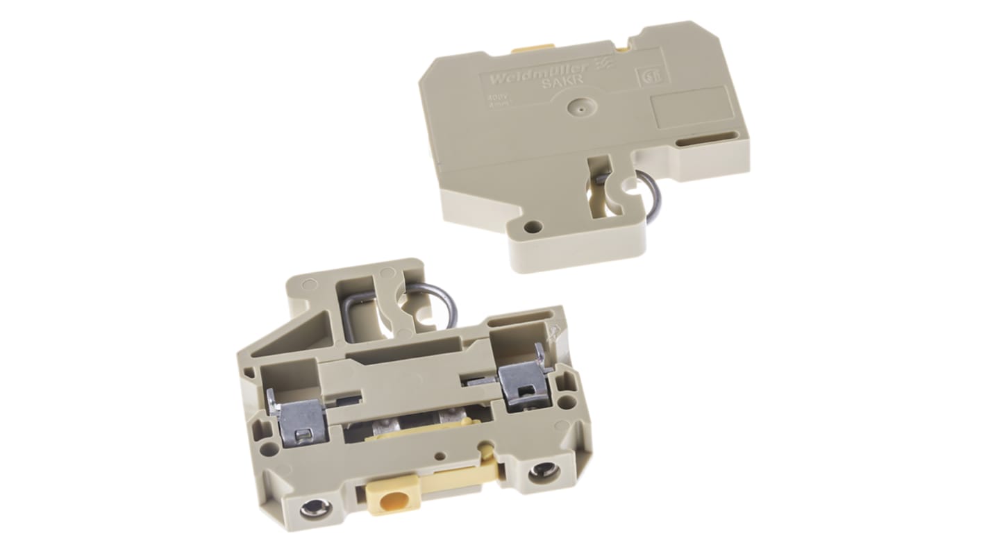 Weidmüller SAKR Series Brown Test Disconnect Terminal Block, 4mm², Single-Level, Screw Termination