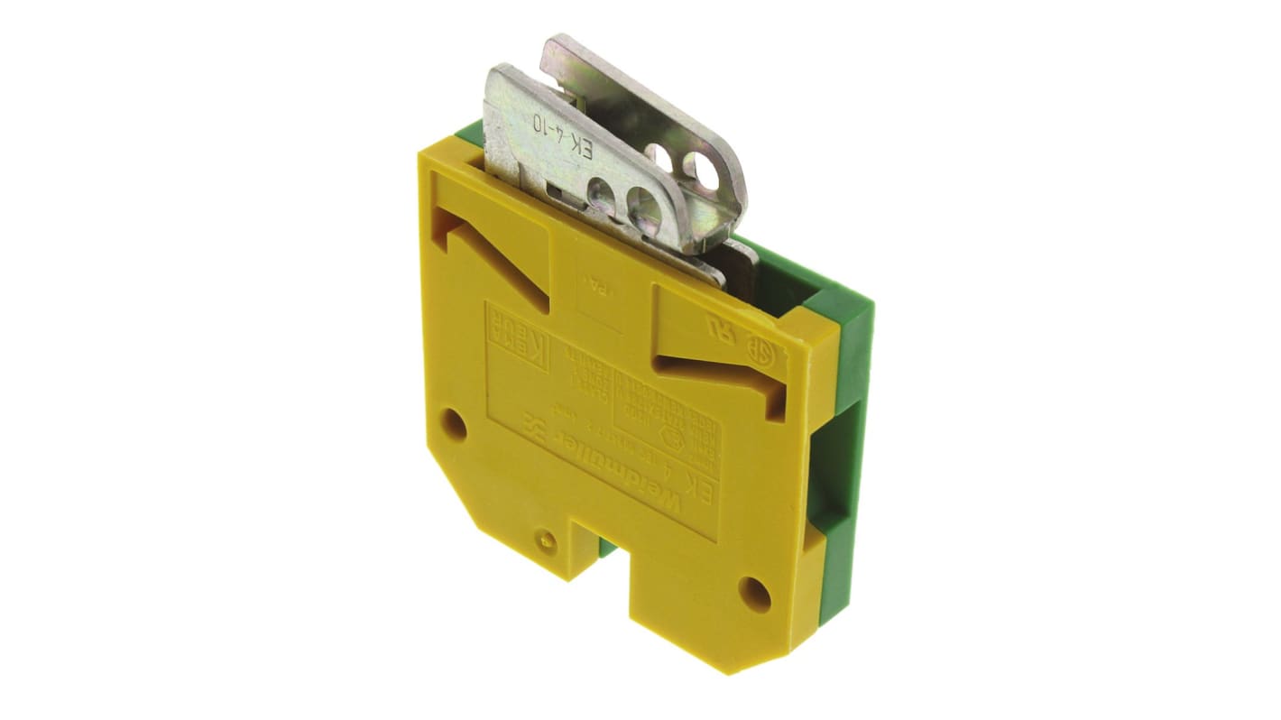 0354560000 Weidmuller 2Way EK 4 Earth Terminal Block, 26 → 10 AWG