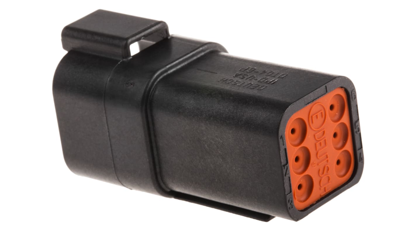 DT046PCE02 Deutsch, DT Automotive Connector Socket 6 Way, Crimp