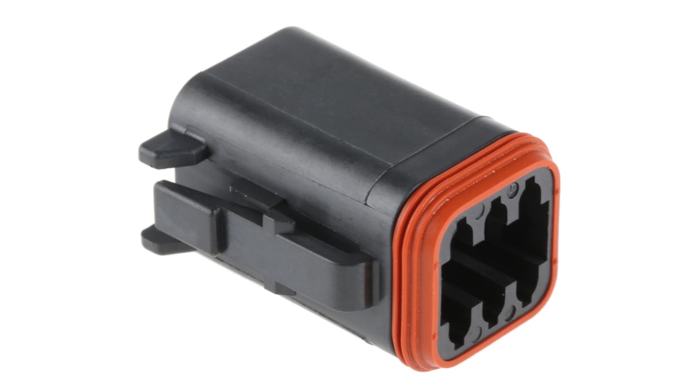 Conector de automoción Deutsch DT Macho de 6 vías, 13A, terminación: Crimpado