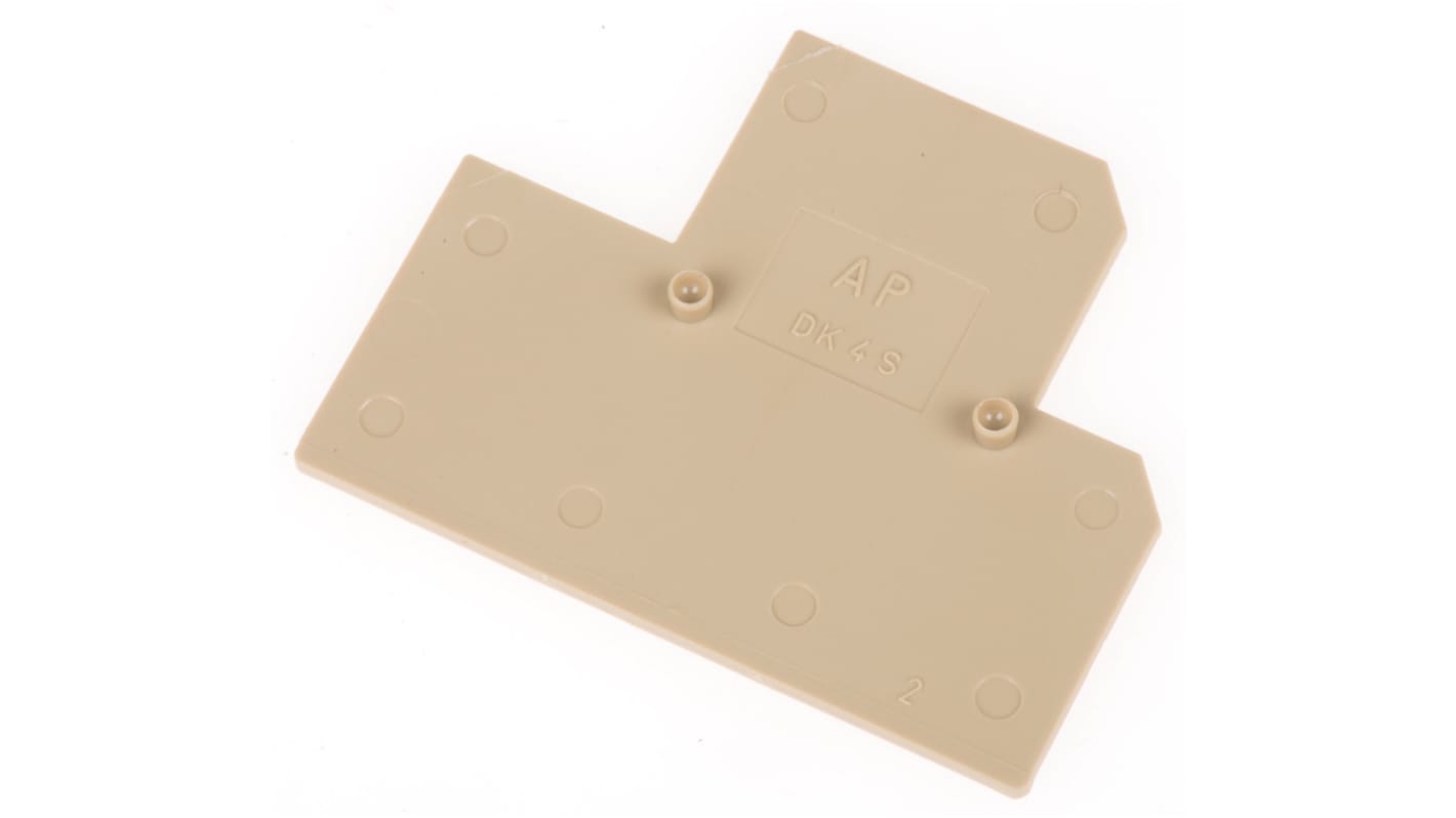 Weidmuller AP Series End Cover for Use with DIN Rail Terminal Blocks