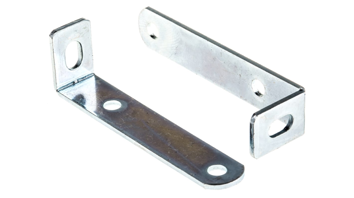 RS PRO Stahl Winkel, 10mm, D. 1.2mm x 15 x 50mm, 3 Bohrungen, Zinkplattiert