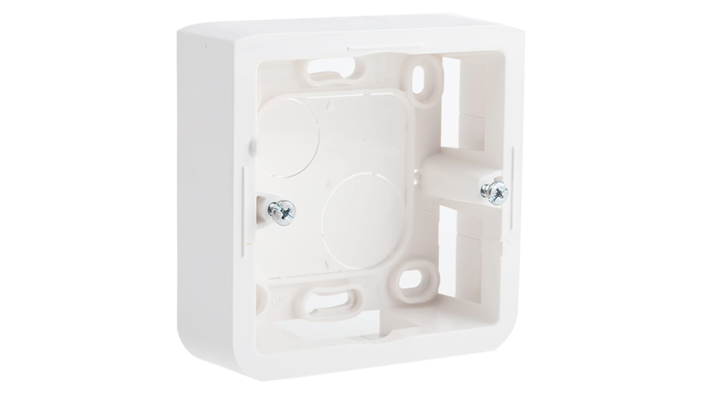 Legrand Mosaic White Plastic Back Box, NF, IP20, 1 Gangs