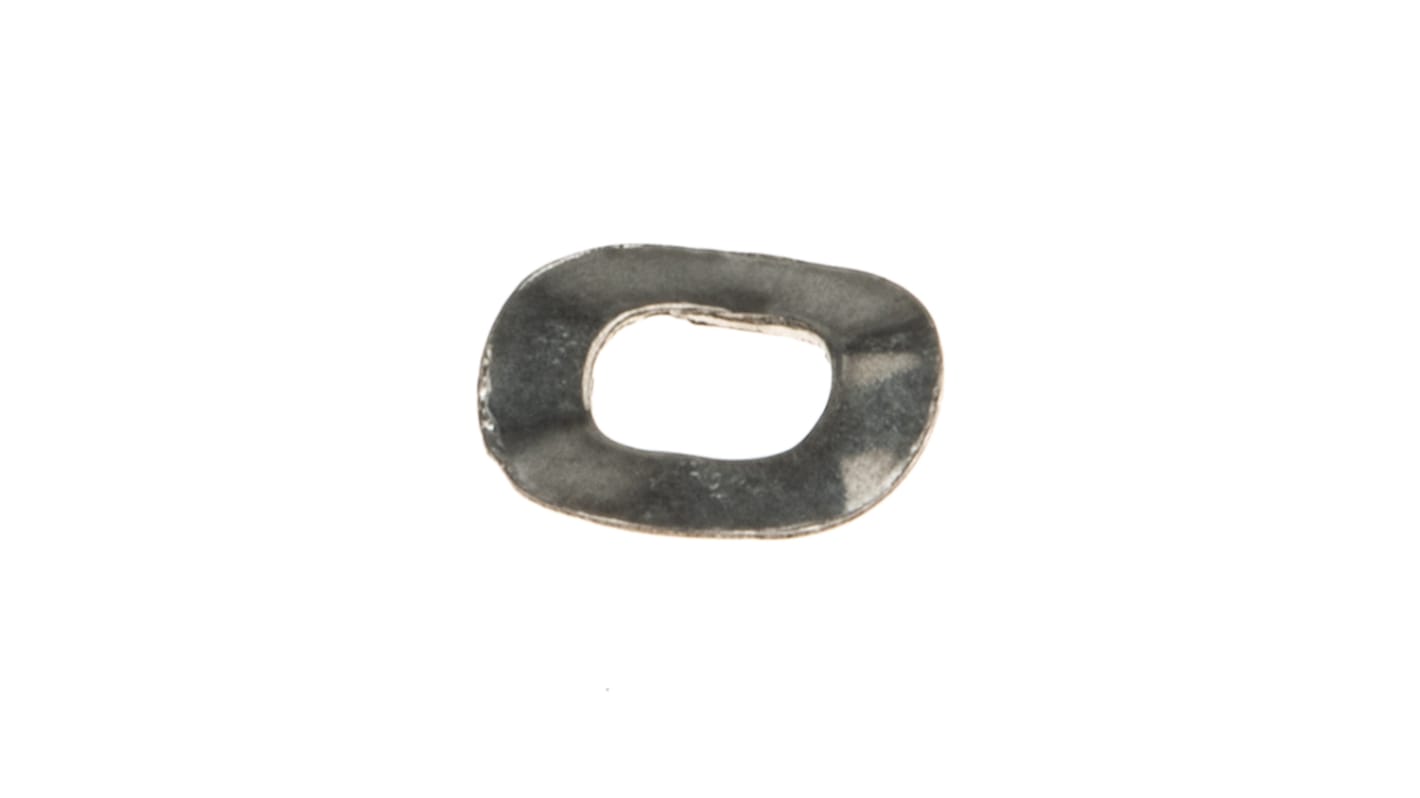 RS PRO Sicherungsscheiben für M3 Schrauben A2 304 Gewellt, 0.16mm x 3.32mm x 6.29mm, Edelstahl