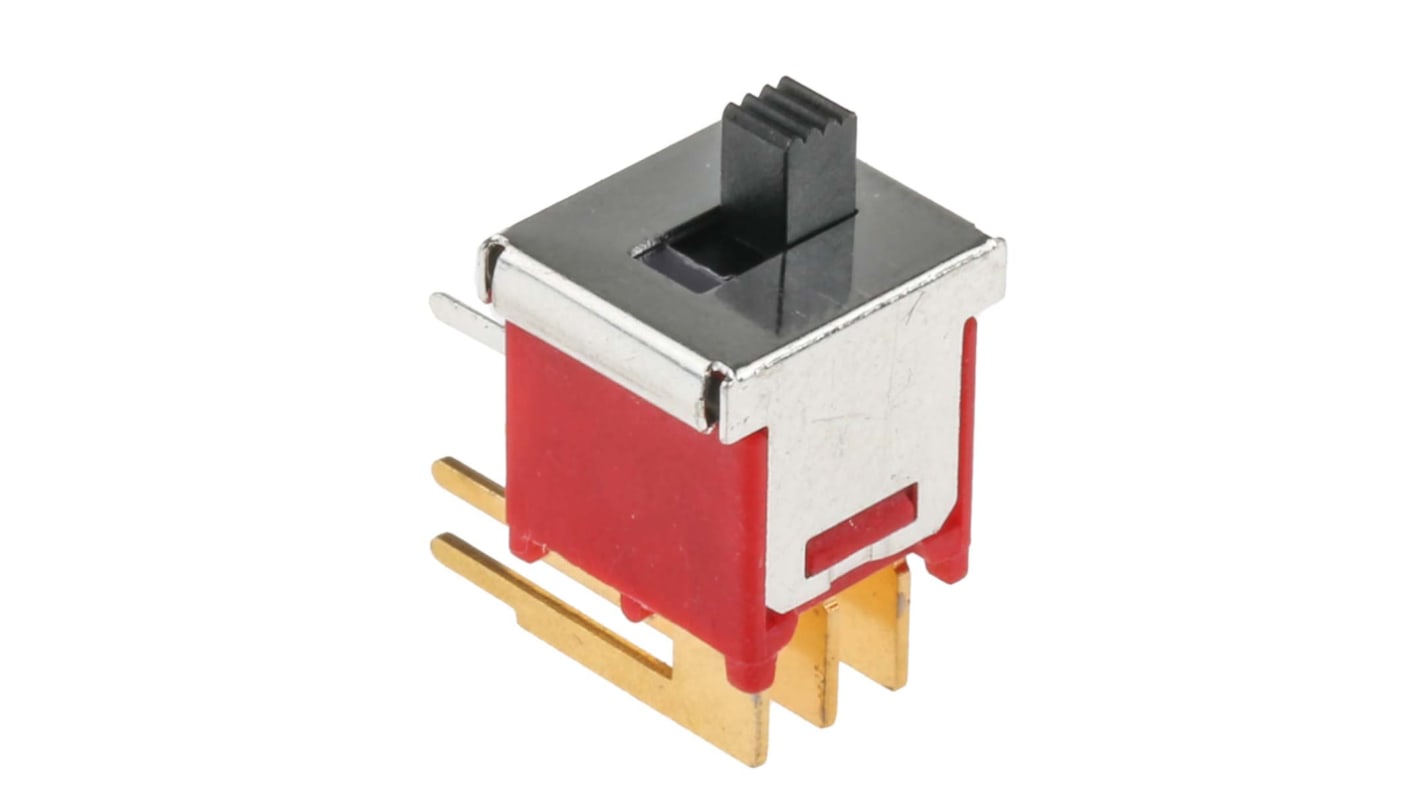 Przełącznik suwakowy, DPDT, montaż PCB, 20V ac/dc, 400 mA przy 20 V, -30 → +85°C, RS PRO