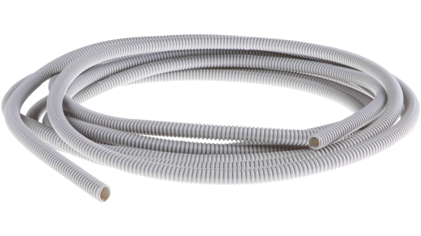 Conducto flexible RS PRO de Plástico Gris, long. 5m, Ø 10mm, IP55