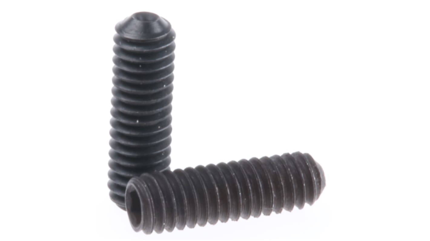 Tornillo prisionero Negro, un solo color Acero Juego de vasos hexagonales M2.5 x 8mm Tornillo prisionero