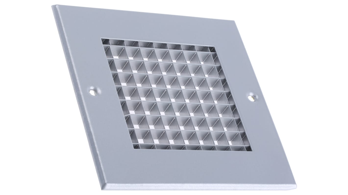 RS PRO Silver Aluminium Grille Eggcrate Slat 125 x 125mm RS