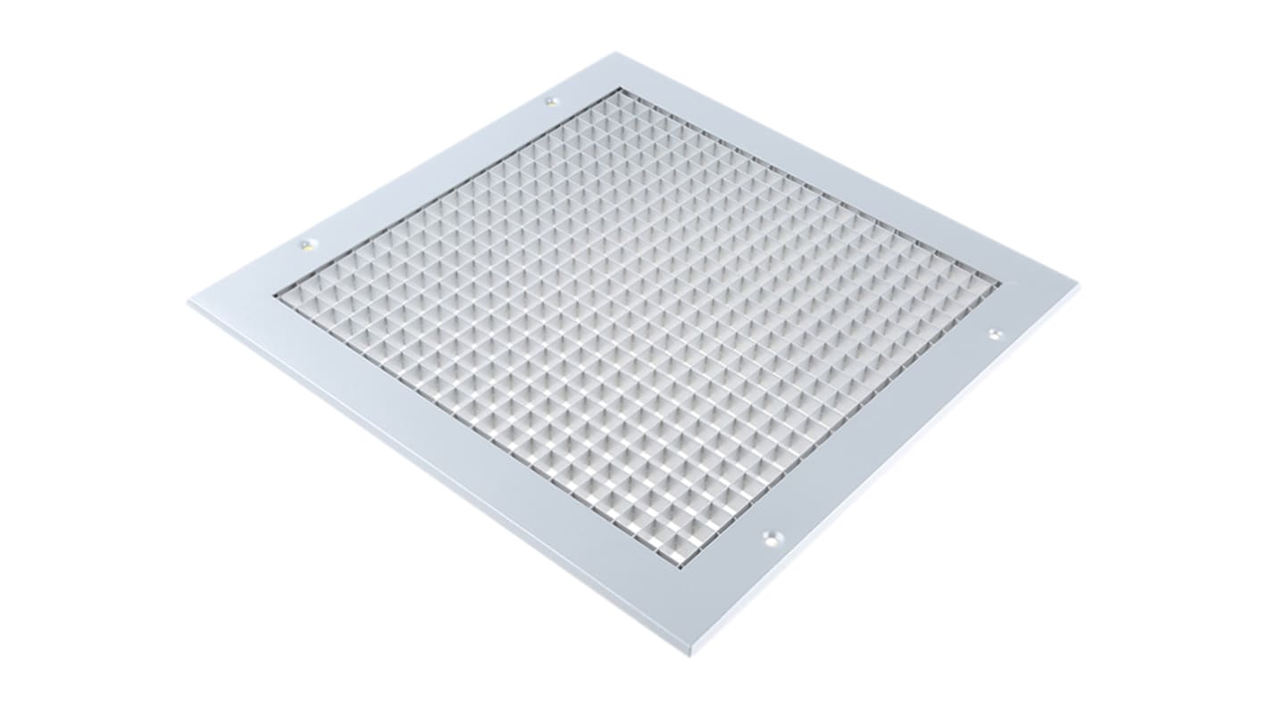 RS PRO 20mm Aluminium Gitter Silber, 300 x 300mm