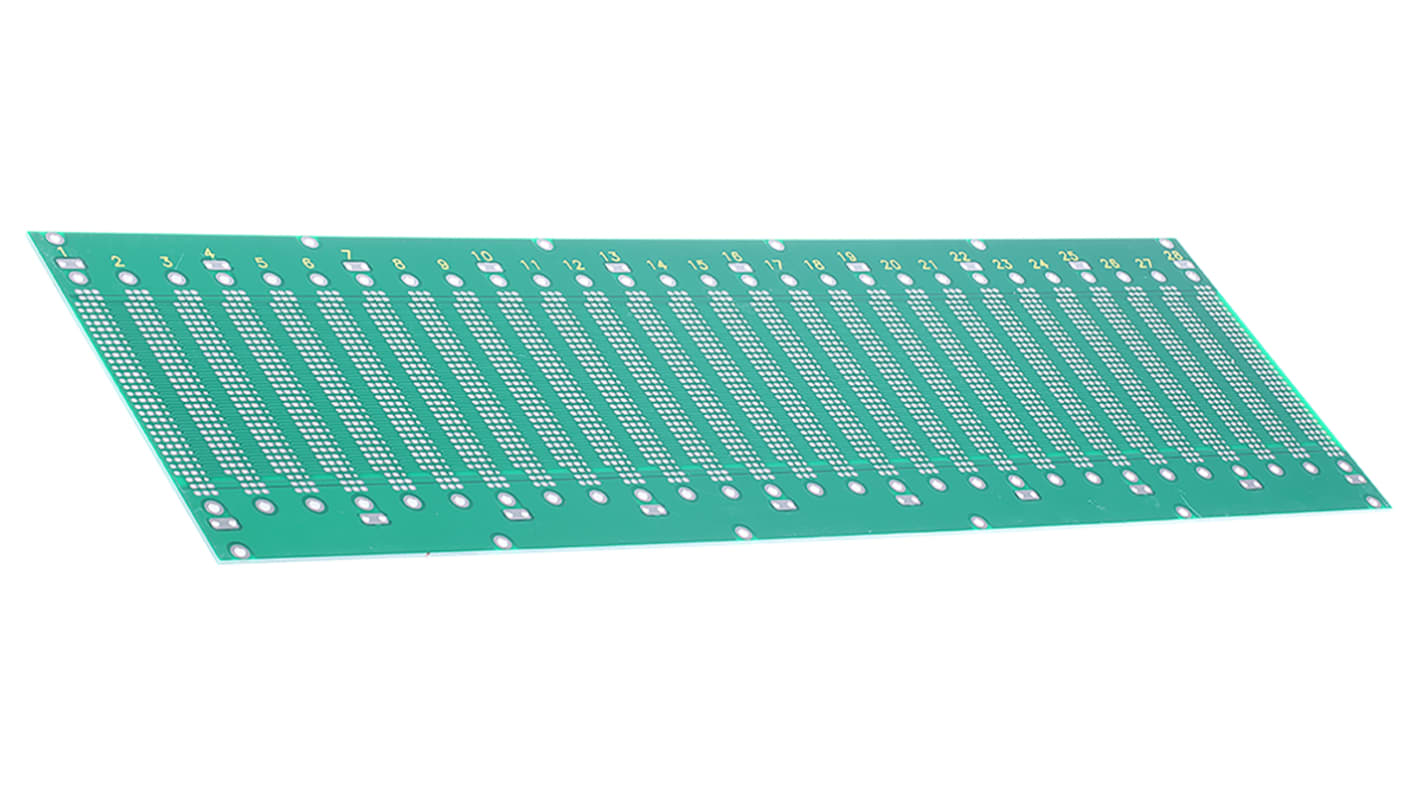 Vero Technologies FR4 Backplane 2-seitig für Eurokarte DIN 41612, 96-polig 84HP, Raster 15.24mm