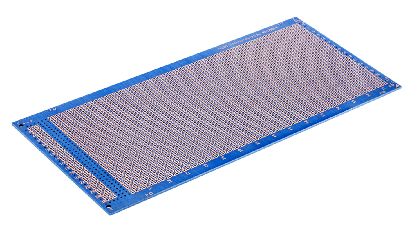 mátrixlap 03-27555, 1 DIN 41612 FR4 With 77 x 34 1.02mm Holes, 2.54 x 2.54mm Pitch, 220 x 100 x 1.6mm