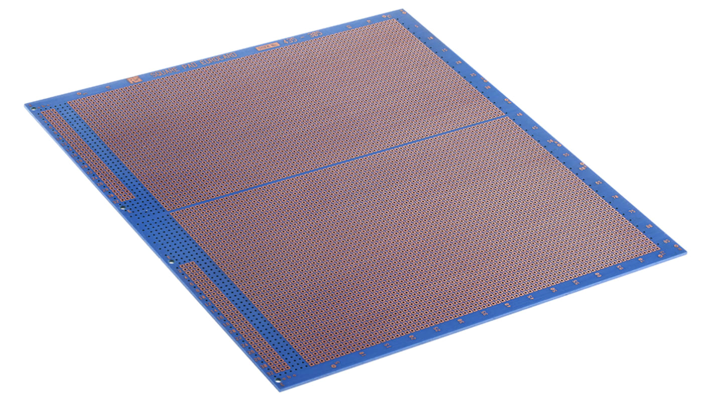 Vero Technologies Single Sided Matrix Board FR4 With 75 x 86 1.02mm Holes, 2.54 x 2.54mm Pitch, 233.4 x 220 x 1.6mm