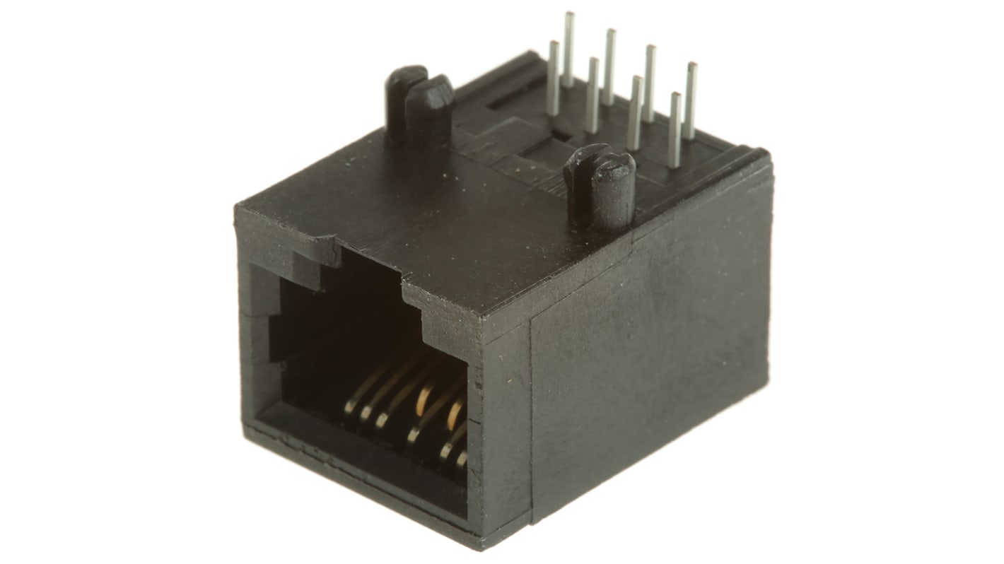 Bel-Stewart SS-71 Cat.5 RJ45-Steckverbinder Buchse, 1-Port 8-polig, Leiterplatten-Montage abgewinkelt