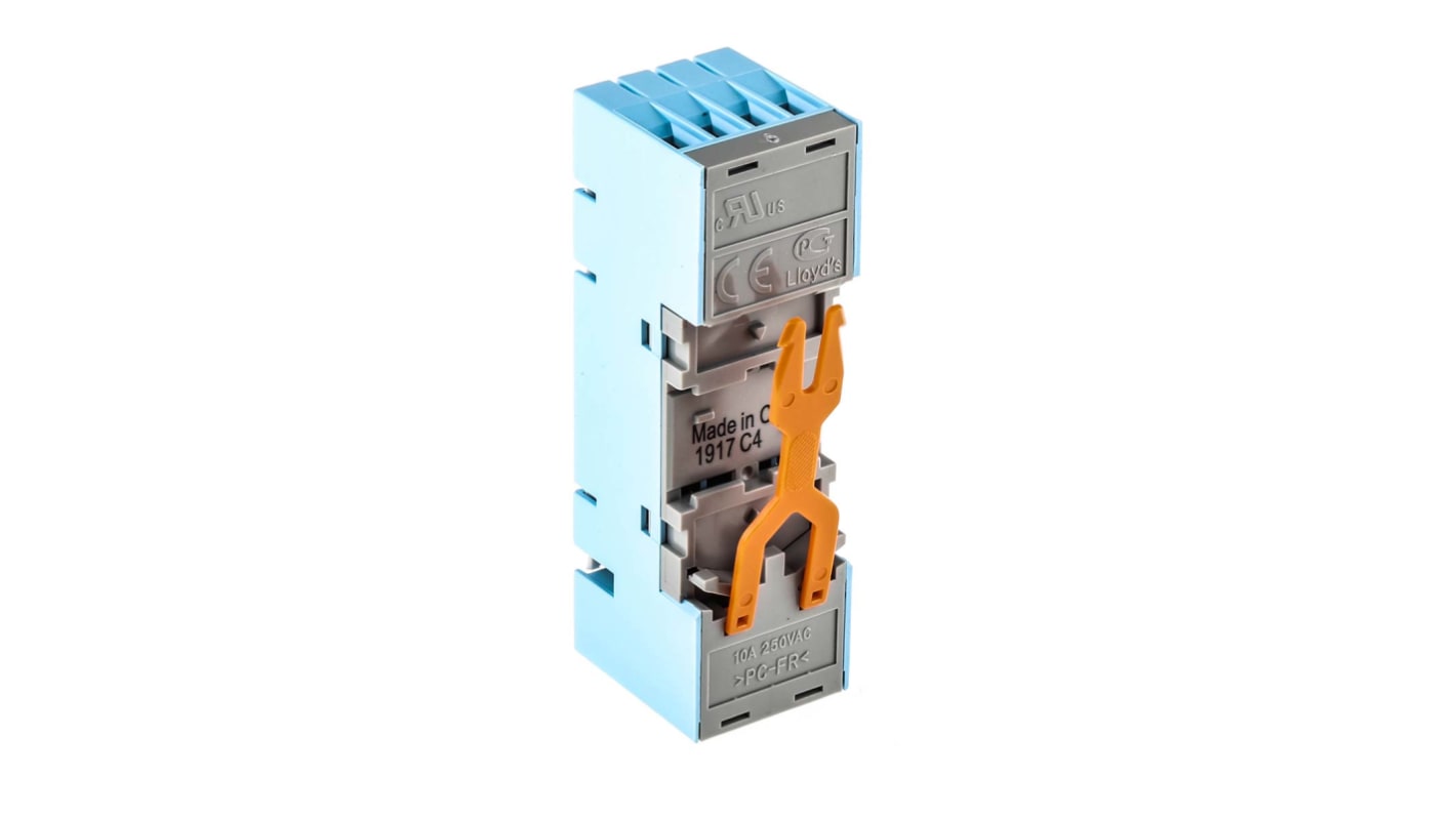 Releco MRC 8 Pin 250V ac DIN Rail Relay Socket, for use with C80 Series Time Relays