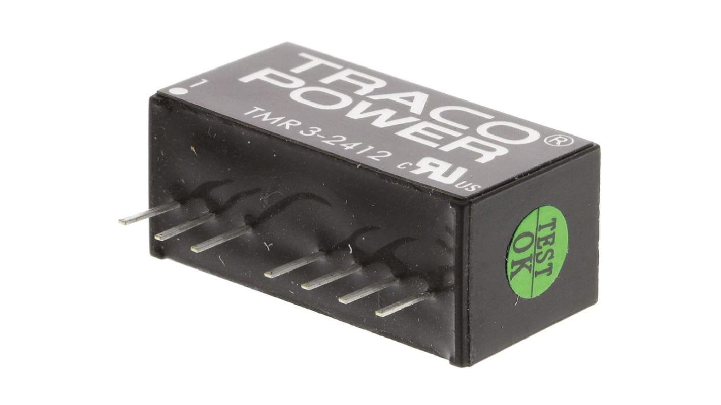 TRACOPOWER TMR 3 DC-DC Converter, 12V dc/ 250mA Output, 18 → 36 V dc Input, 3W, Through Hole, +85°C Max Temp