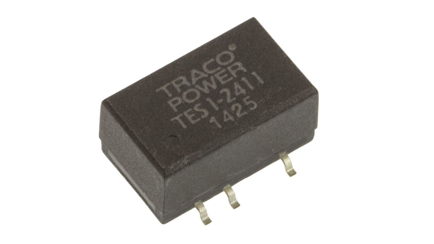 TRACOPOWER DC-DC átalakító, KI: 5V dc, 200mA / 1W, BE: 21,6 → 26,4 V DC