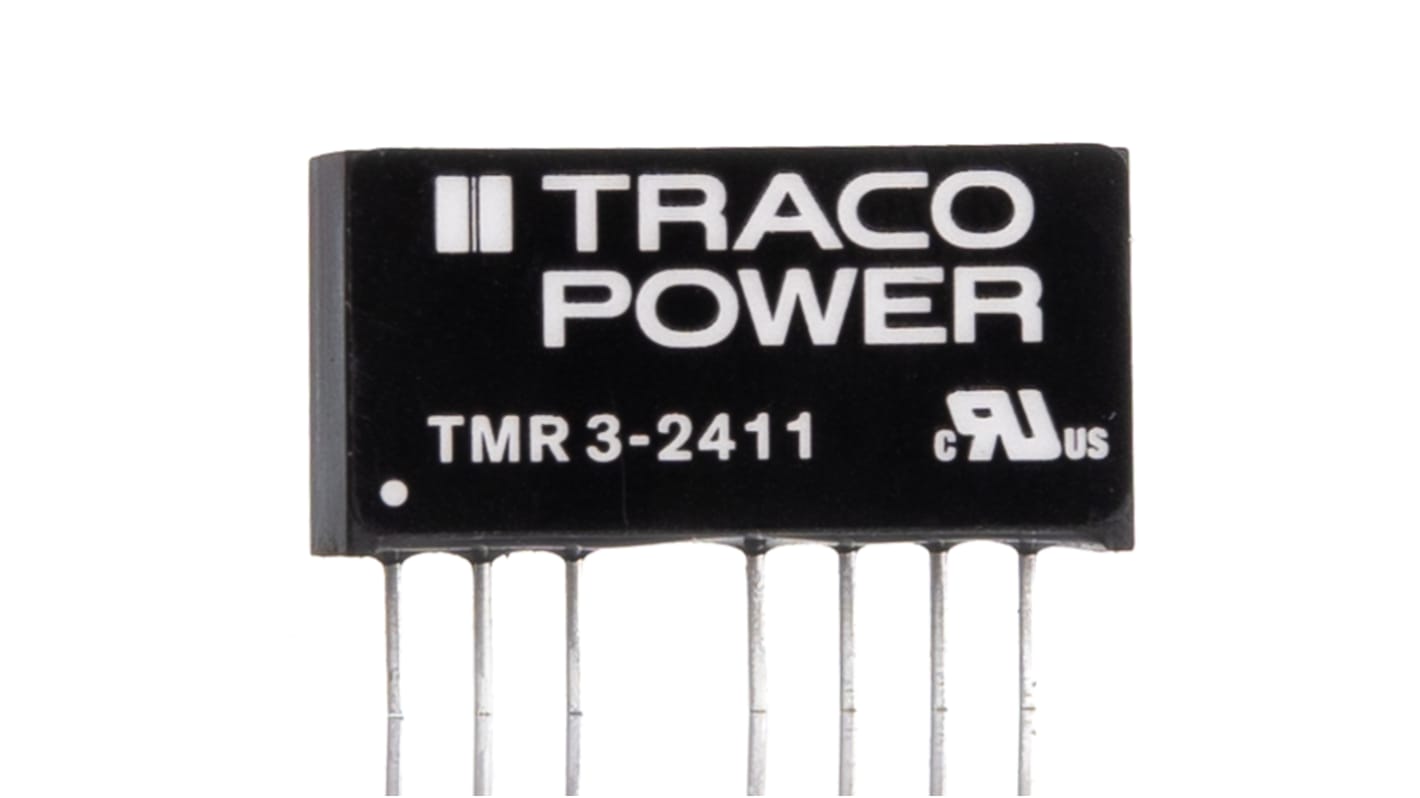 TRACOPOWER TMR 3 DC-DC Converter, 5V dc/ 600mA Output, 18 → 36 V dc Input, 3W, Through Hole, +85°C Max Temp