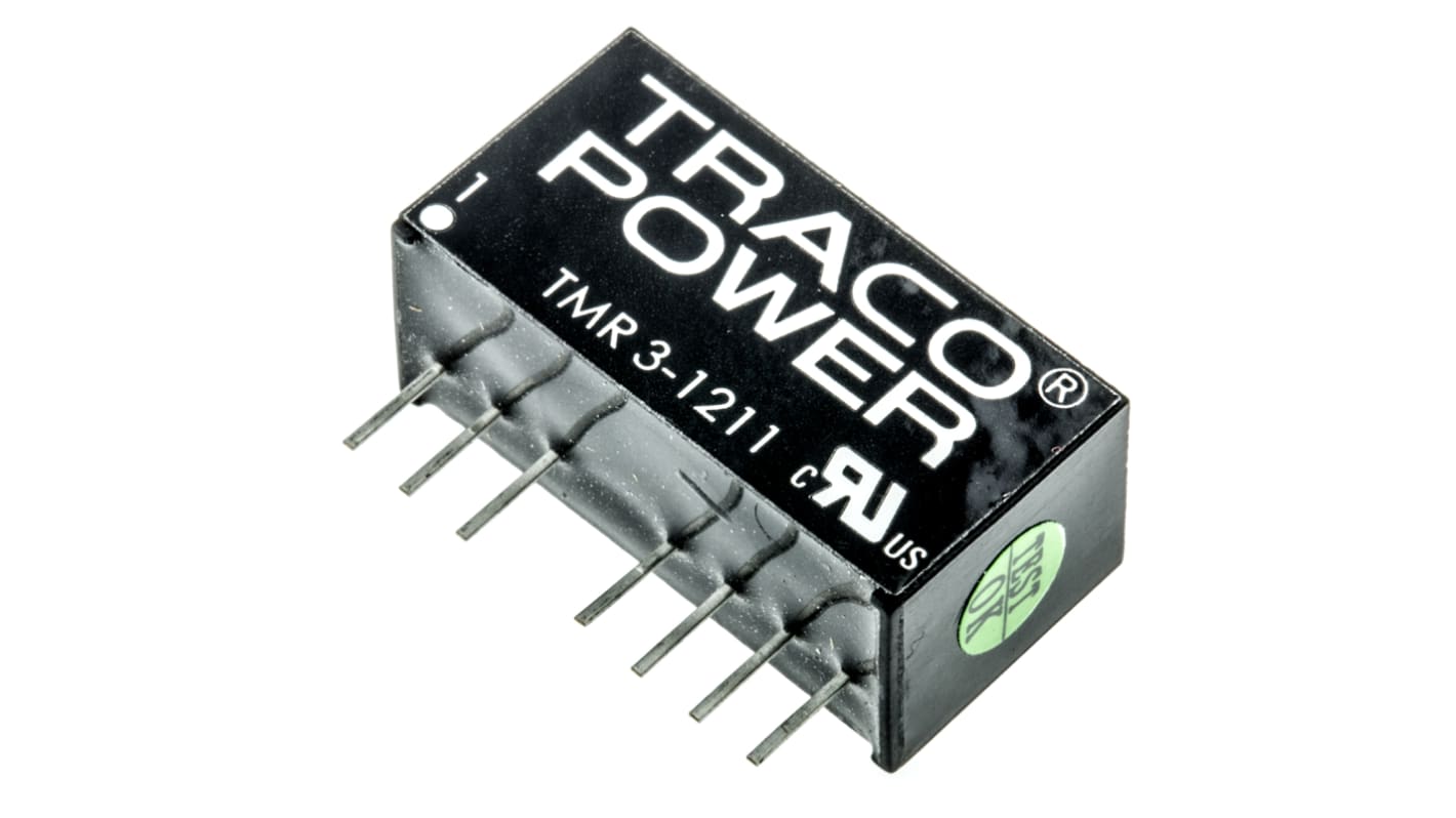 TRACOPOWER DC-DCコンバータ Vout：5V dc 9 → 18 V dc, 3W, TMR 3-1211