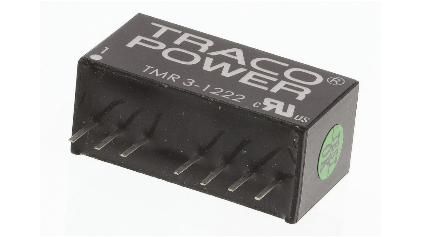 Convertisseur DC-DC TRACOPOWER, TMR 3, Montage traversant, 3W, 2 sorties, ±12V c.c., ±125mA