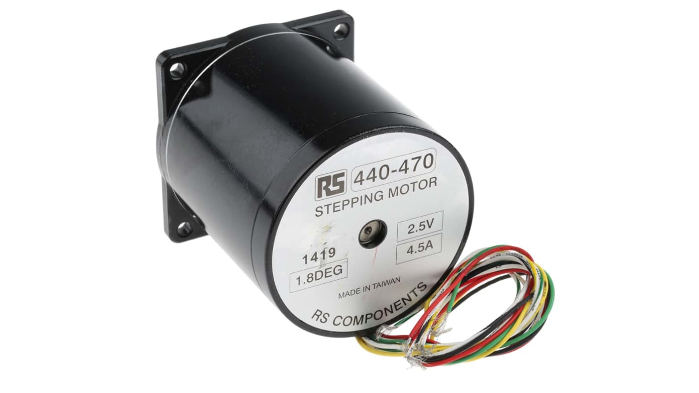 RS PRO Hybrid 1.8° Schrittmotor 2,5 V / 4.5 A 2.2Nm 8-adrig, 82.6 x 82.6mm Wellen-Ø 9.5mm