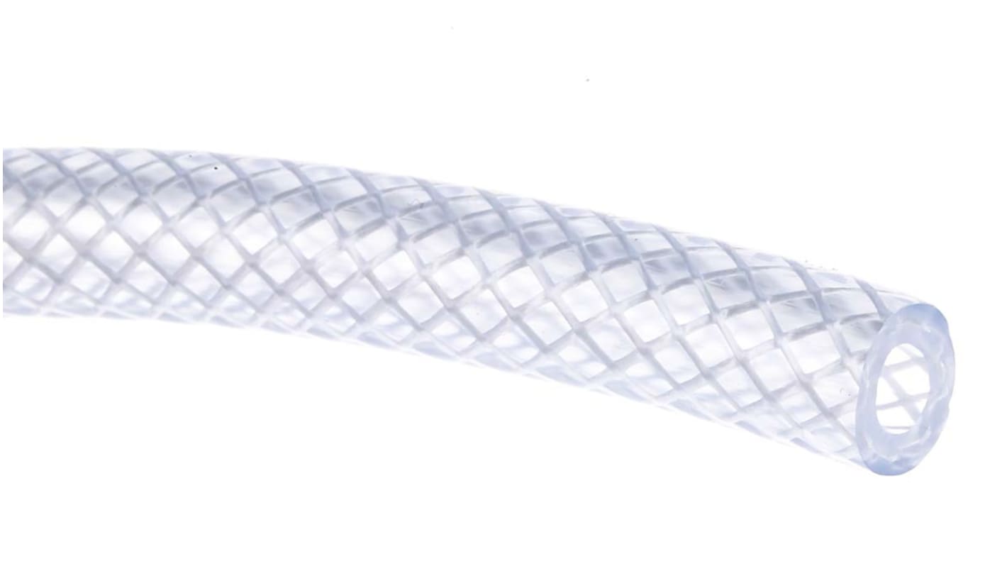 RS PRO Hose Pipe, PVC, 6.3mm ID, 11.5mm OD, Clear, 25m RS