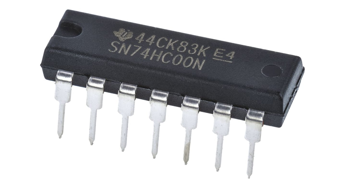 Gate logico Quad NAND Texas Instruments, 2 V → 6 V, 14 Pin, PDIP