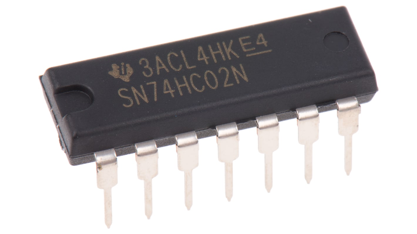Texas Instruments Logikgatter, 4-Elem., NOR, HC, 5.2mA, 14-Pin, PDIP, 2