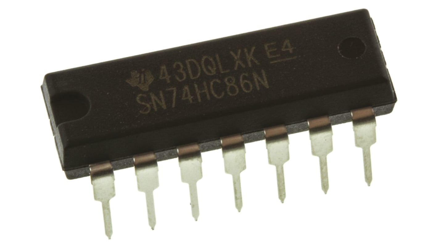 Texas Instruments SN74HC86N, Quad 2-Input XOR Logic Gate, 14-Pin PDIP