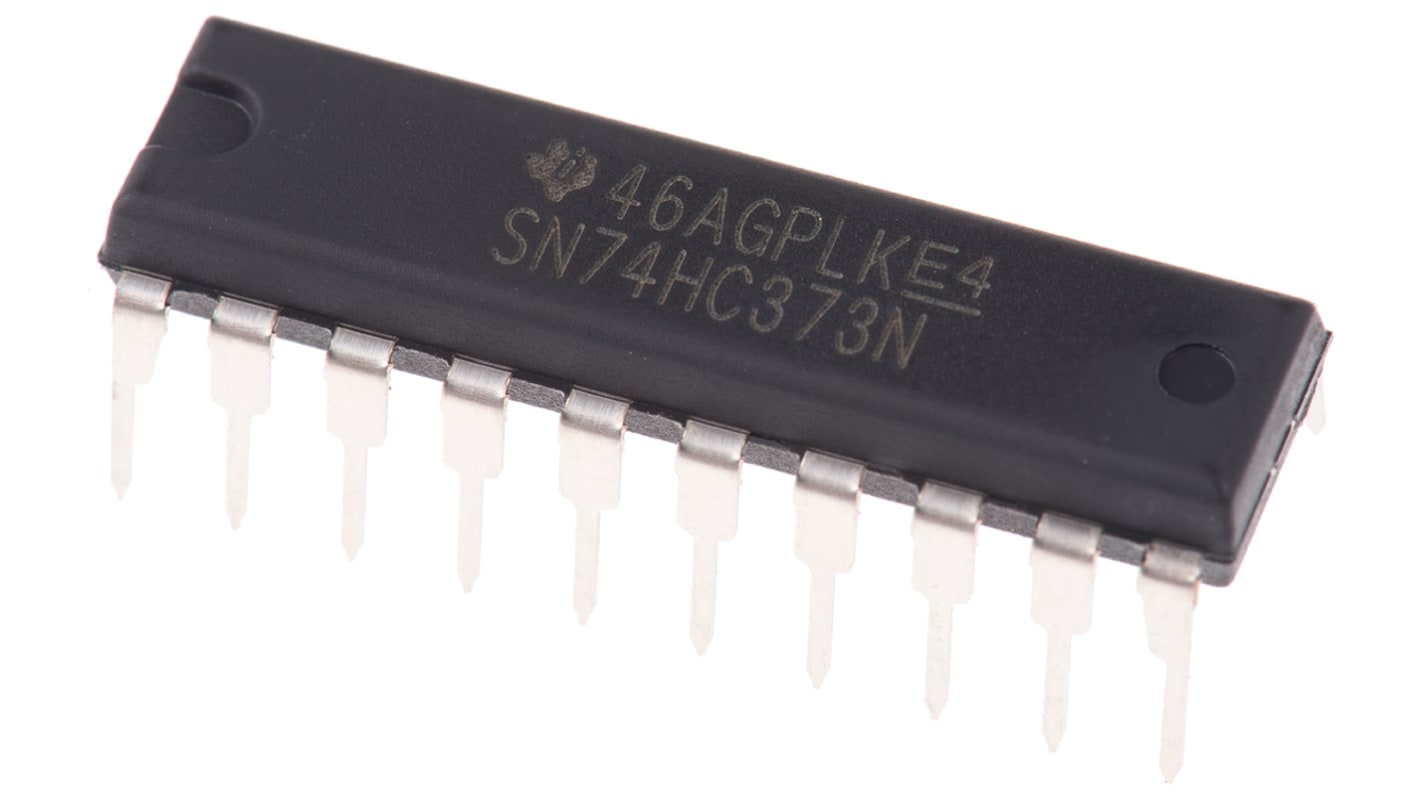 Texas Instruments SN74HC373N 8bit-Bit Latch, Transparent D Type, 3 State, 20-Pin PDIP