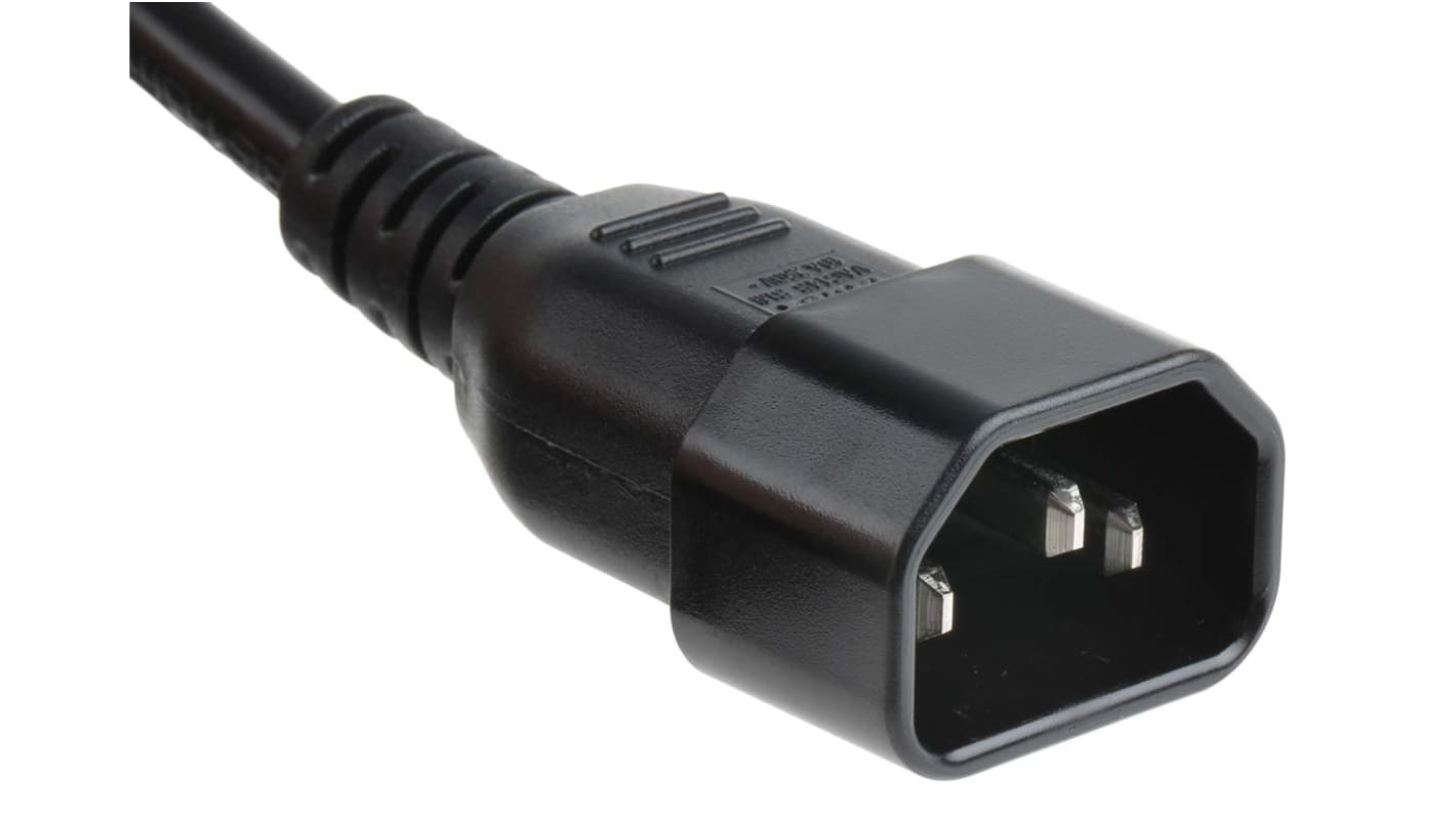 Cable de alimentación RS PRO Negro de 5m, 250 V / 10 A