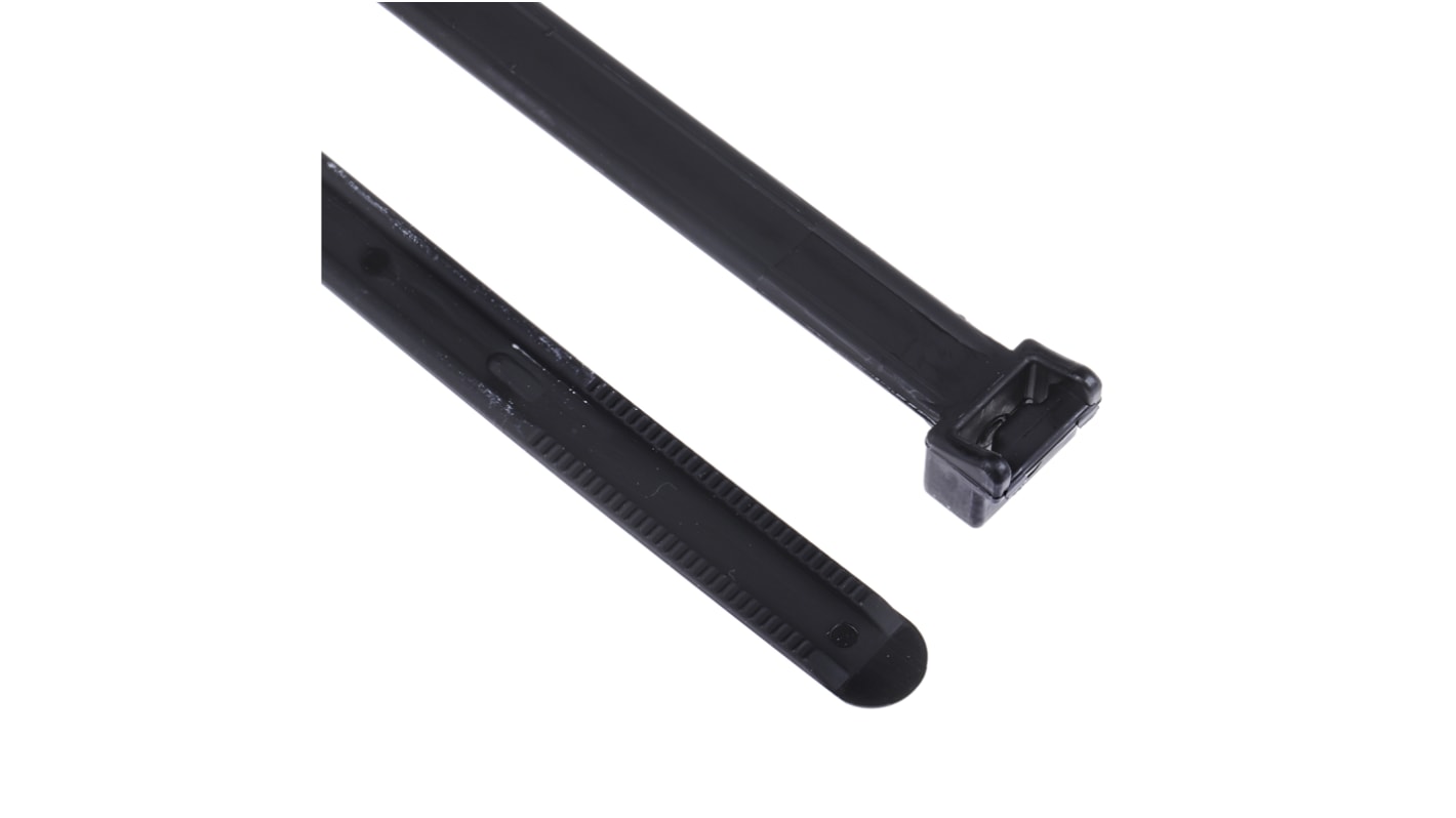 Brida HellermannTyton KR8/21 de Poliamida 6,6 (PA66) Negro, 210mm x 8 mm, No reutilizable