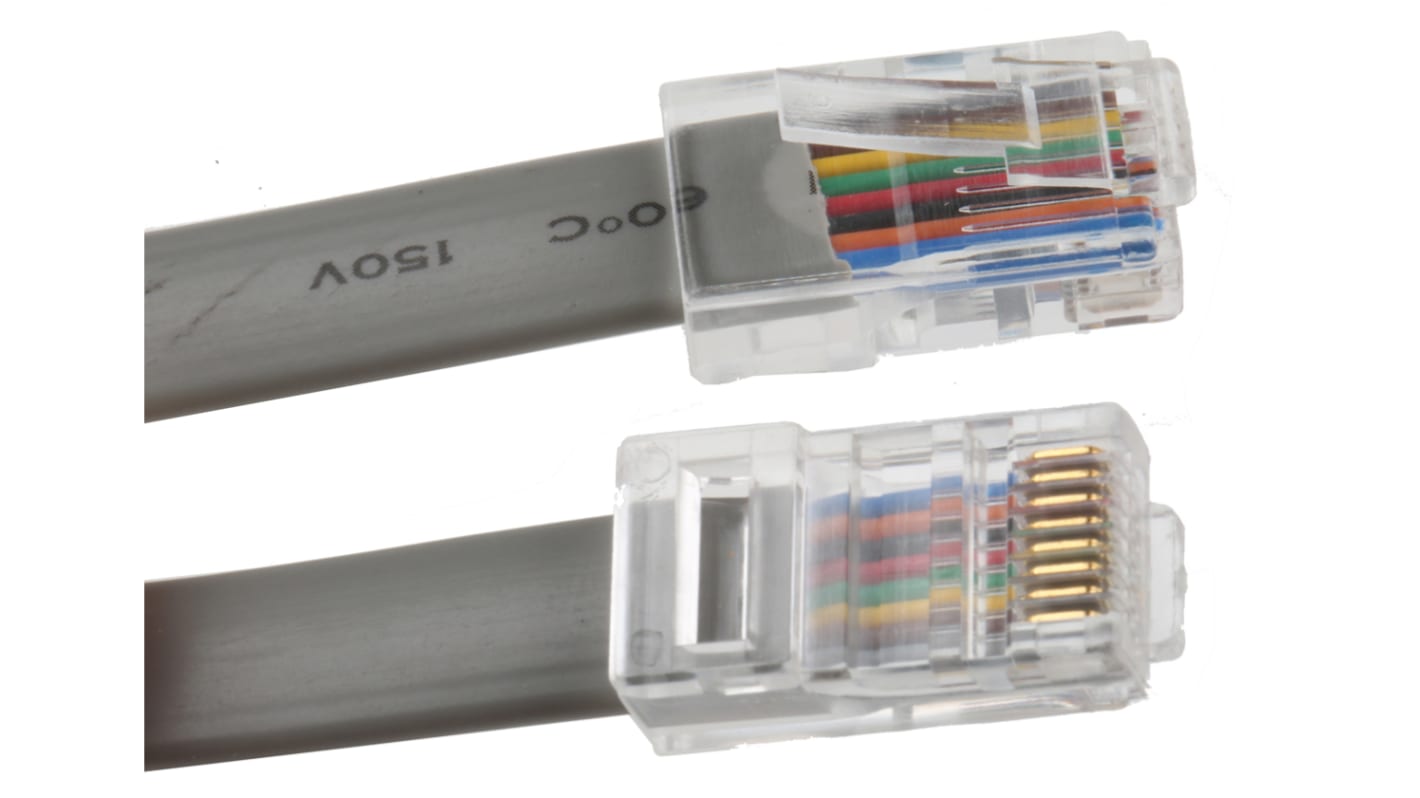 Cable de extensión para telefóno RS PRO, Gris