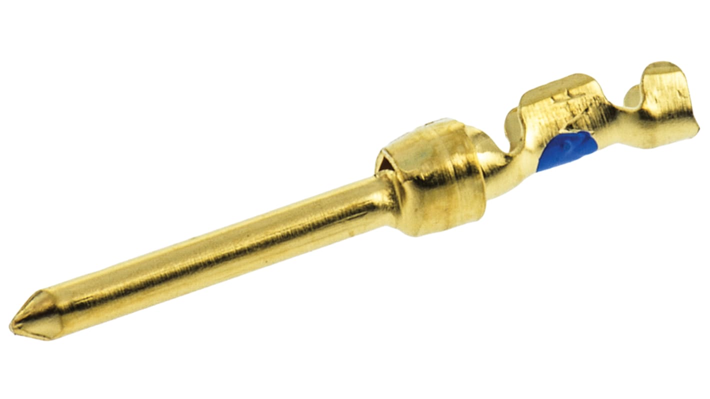 TE Connectivity, AMPLIMITE HDP-20 Series, size 20 Male Crimp Cable Gland, Gold over Nickel Signal, 28 → 24 AWG