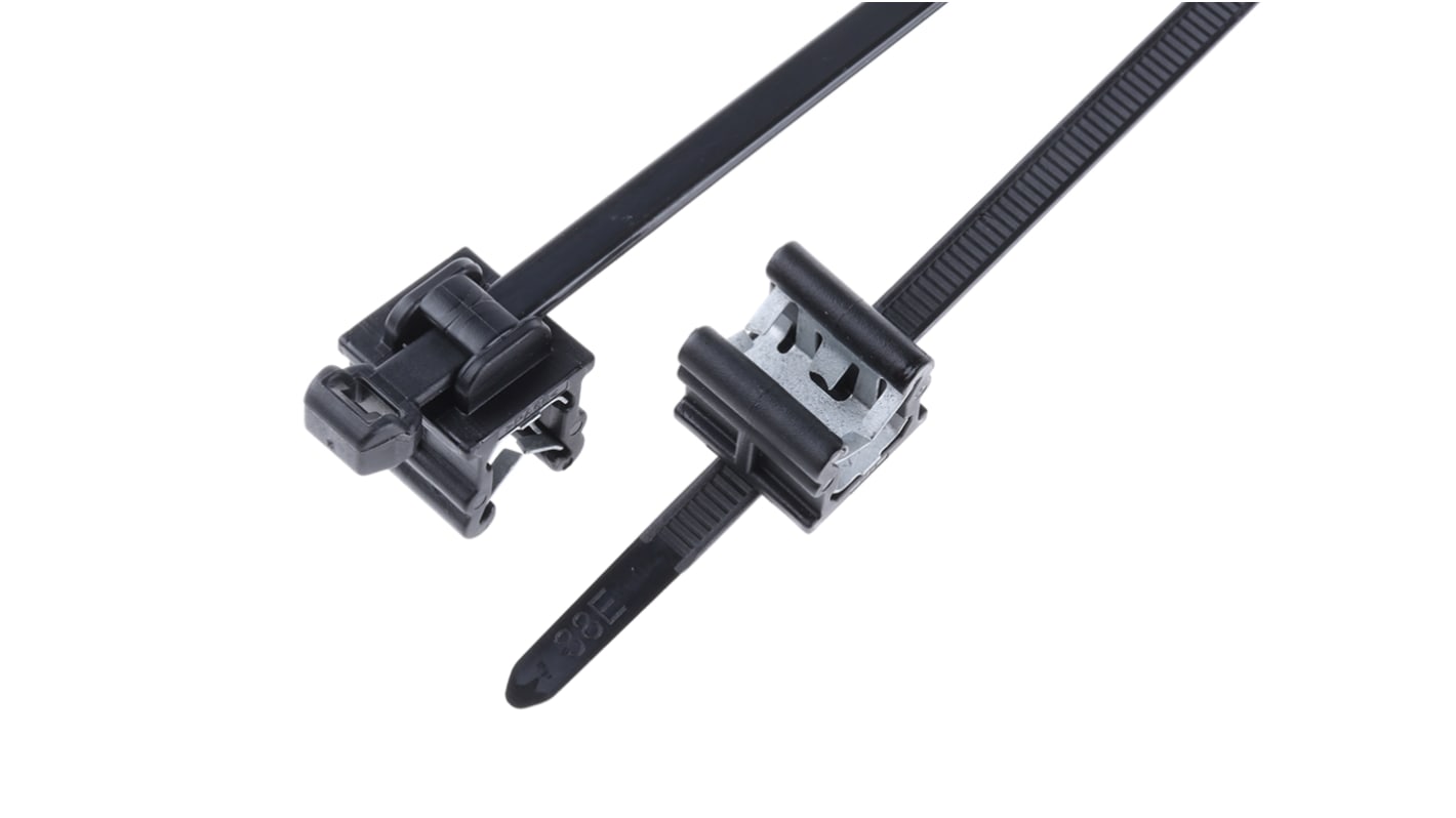 HellermannTyton Cable Tie, Assembly, 200mm, Black PA 6.6 Heatstabilised