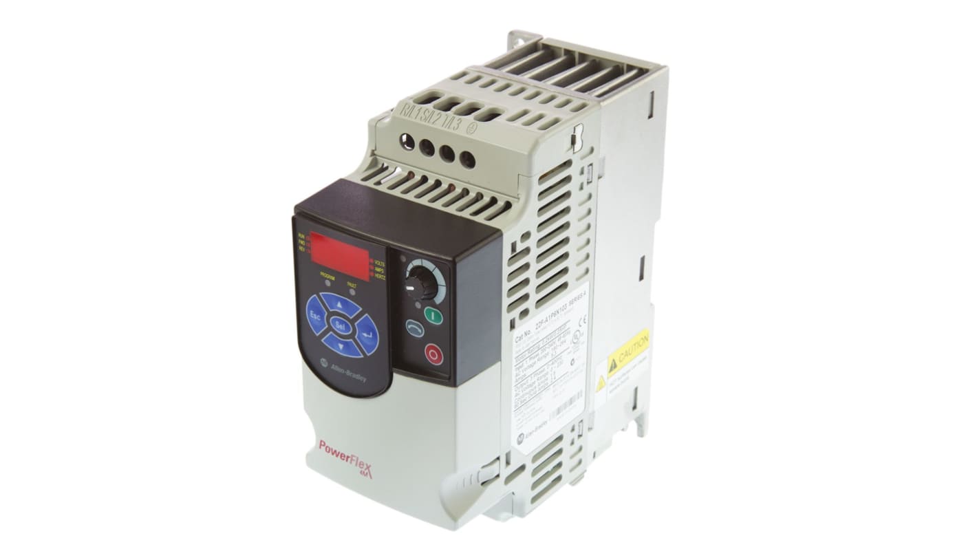 Allen Bradley Inverteres meghajtó, PowerFlex 4M, 0.2 kW, 1 fázis, 400Hz, 240 V AC