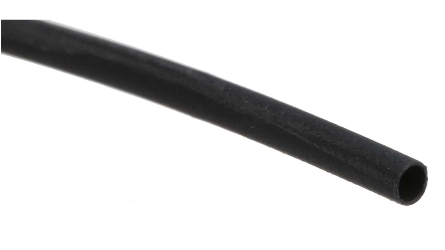 HellermannTyton Heat Shrink Tubing, Black 1.5mm Sleeve Dia. x 10m Length 3:1 Ratio, HIS-3 Series