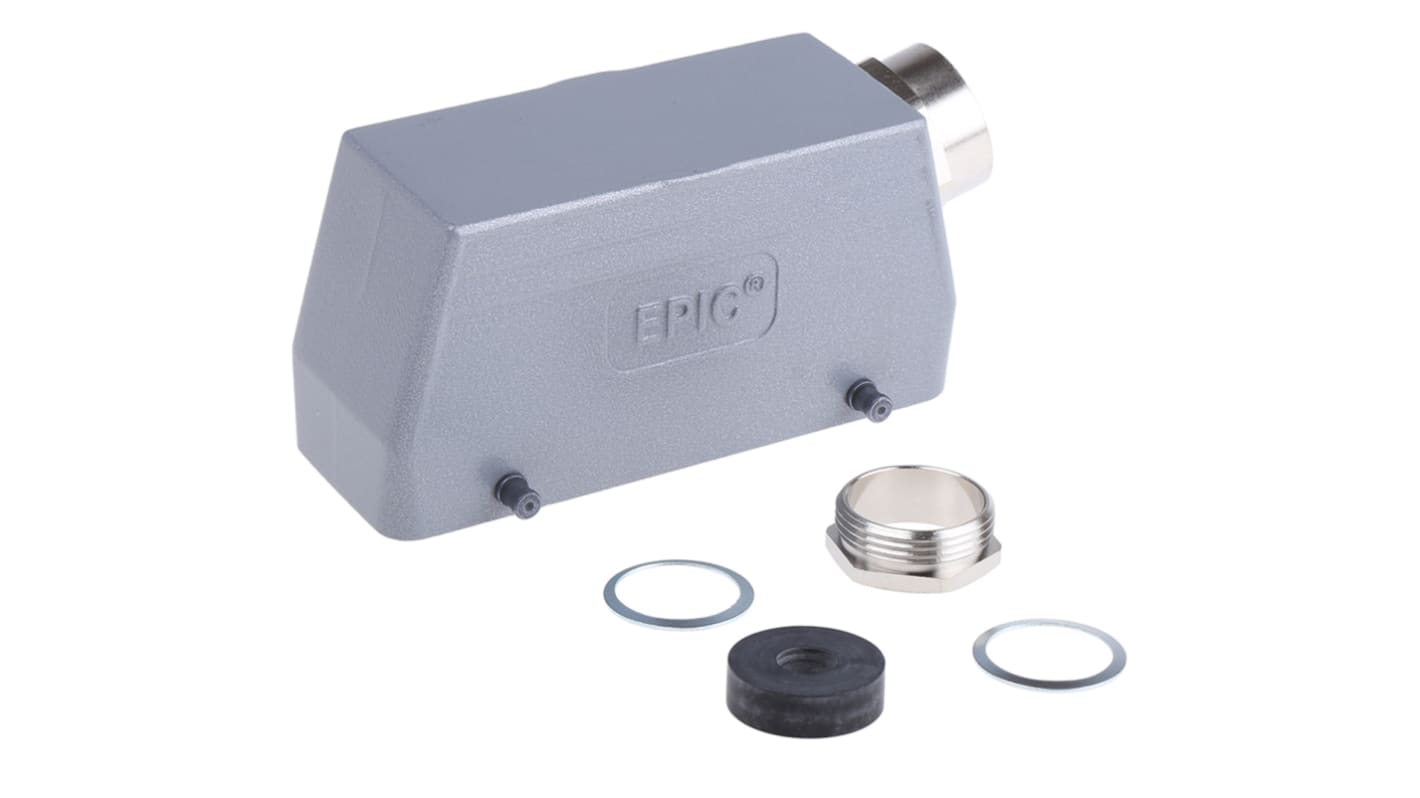 Carcasa para conector industrial con entrada lateral EPIC serie H-B, con rosca PG21