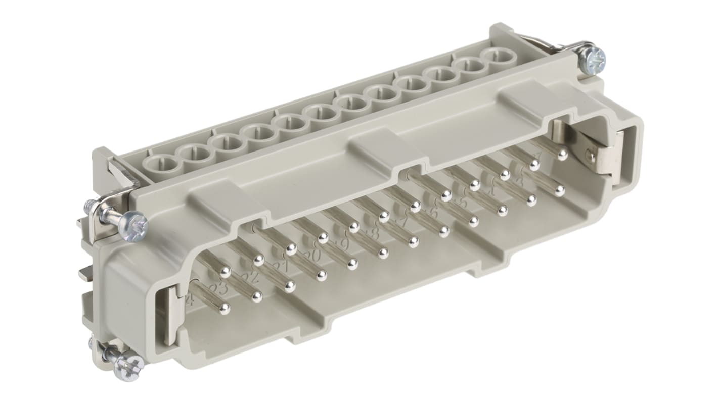 EPIC Connector Insert, 24 Way, 16A, Male, H-BE, Cable Mount, 600 V