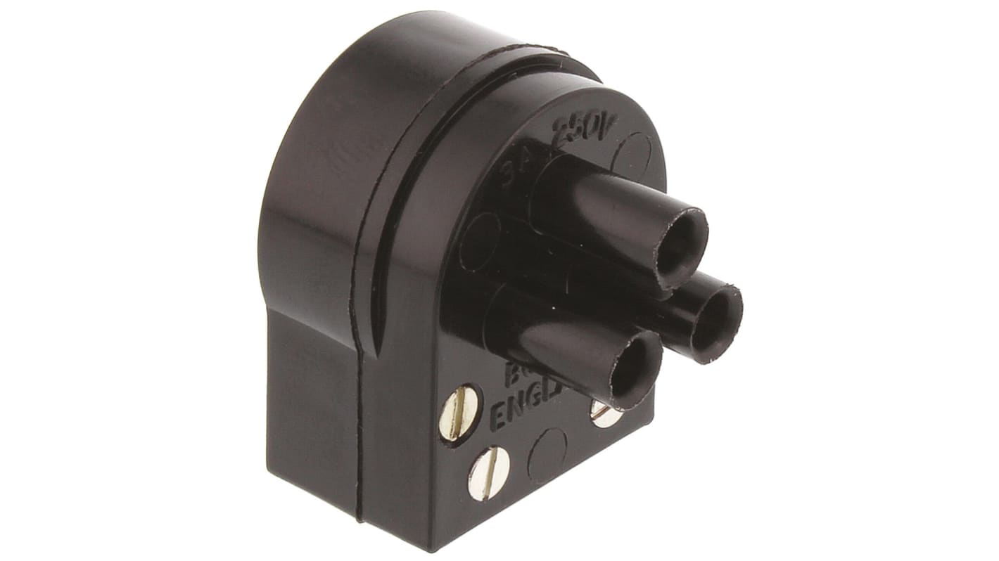 Bulgin Power Connector Cable Mount, Screw Down Termination, 3A, 250 V ac