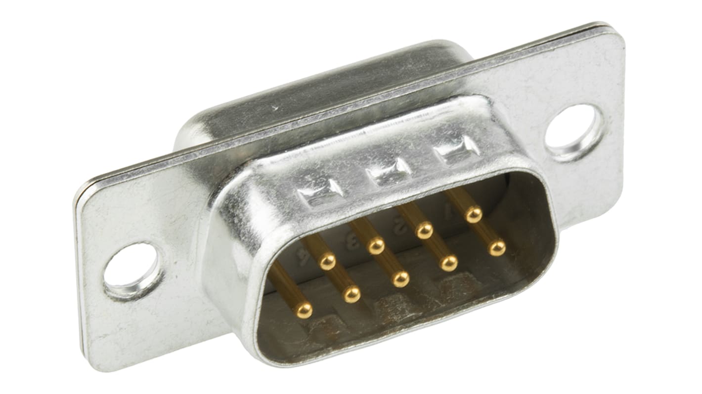 Cinch FD 9 Way Panel Mount D-sub Connector Plug, 2.76mm Pitch