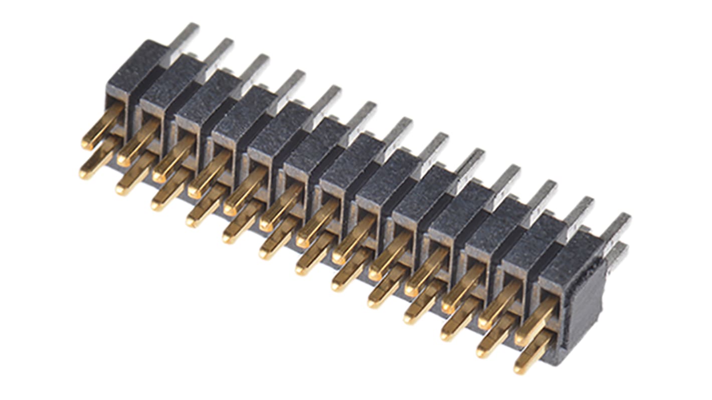 Samtec FTSH Series Straight Surface Mount Pin Header, 26 Contact(s), 1.27mm Pitch, 2 Row(s), Unshrouded