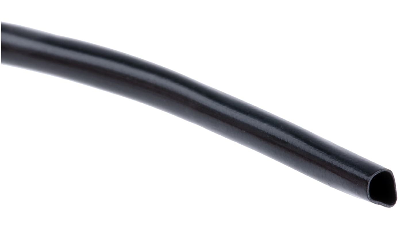 HellermannTyton Heat Shrink Tubing, Black 3.2mm Sleeve Dia. x 5m Length 2:1 Ratio, LVR Series