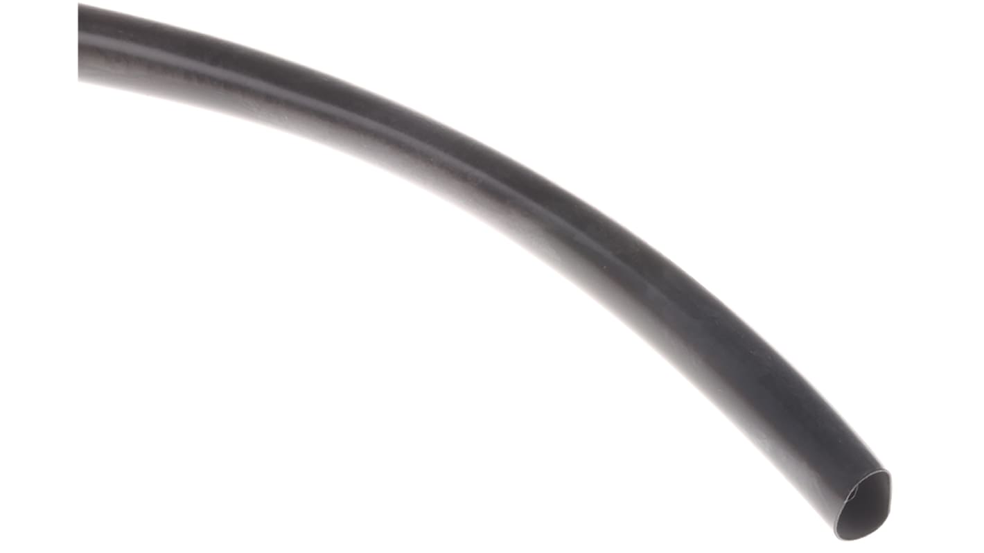 HellermannTyton Heat Shrink Tubing, Black 12.7mm Sleeve Dia. x 5m Length 2:1 Ratio, LVR Series