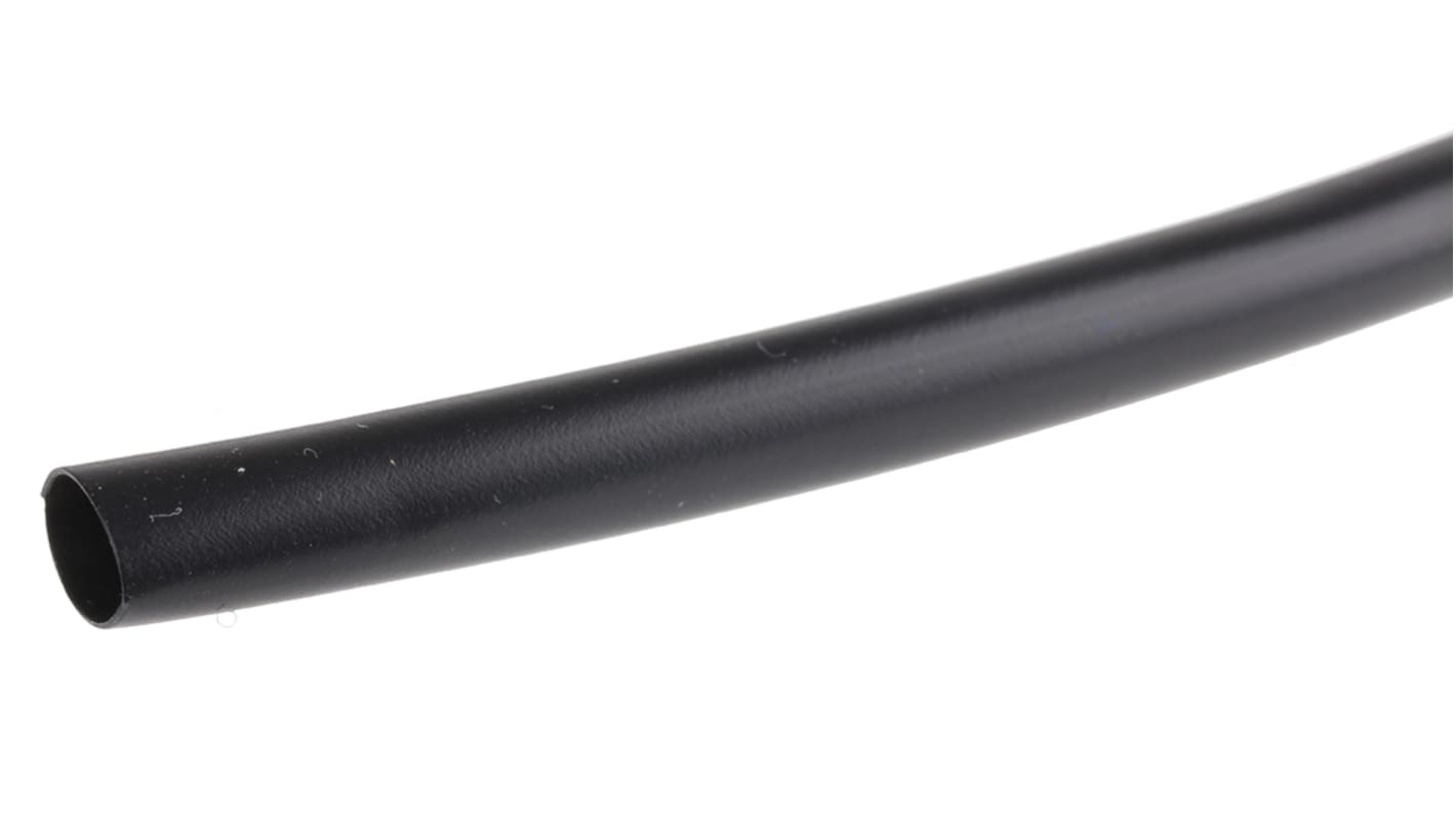 HellermannTyton Heat Shrink Tubing, Black 4.8mm Sleeve Dia. x 5m Length 2:1 Ratio, LVR Series