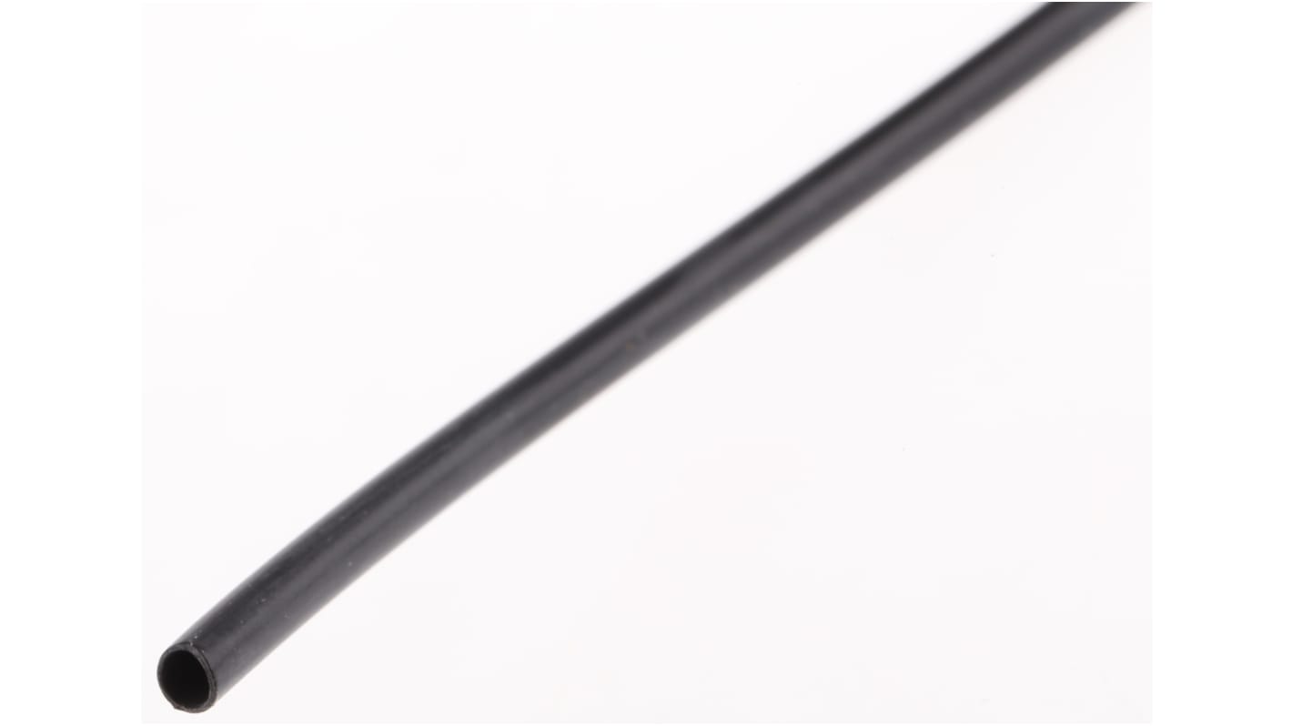 HellermannTyton Heat Shrink Tubing, Black 2.4mm Sleeve Dia. x 5m Length 2:1 Ratio, LVR Series