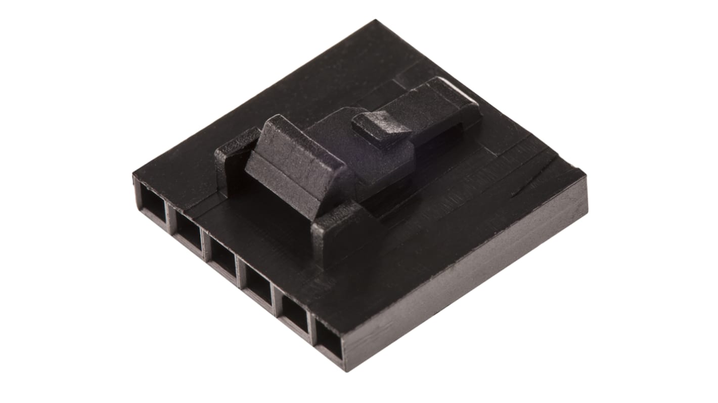 Carcasa de conector TE Connectivity 104257-5, Serie AMPMODU MTE, paso: 2.54mm, 6 contactos, , 1 fila filas, Recto,