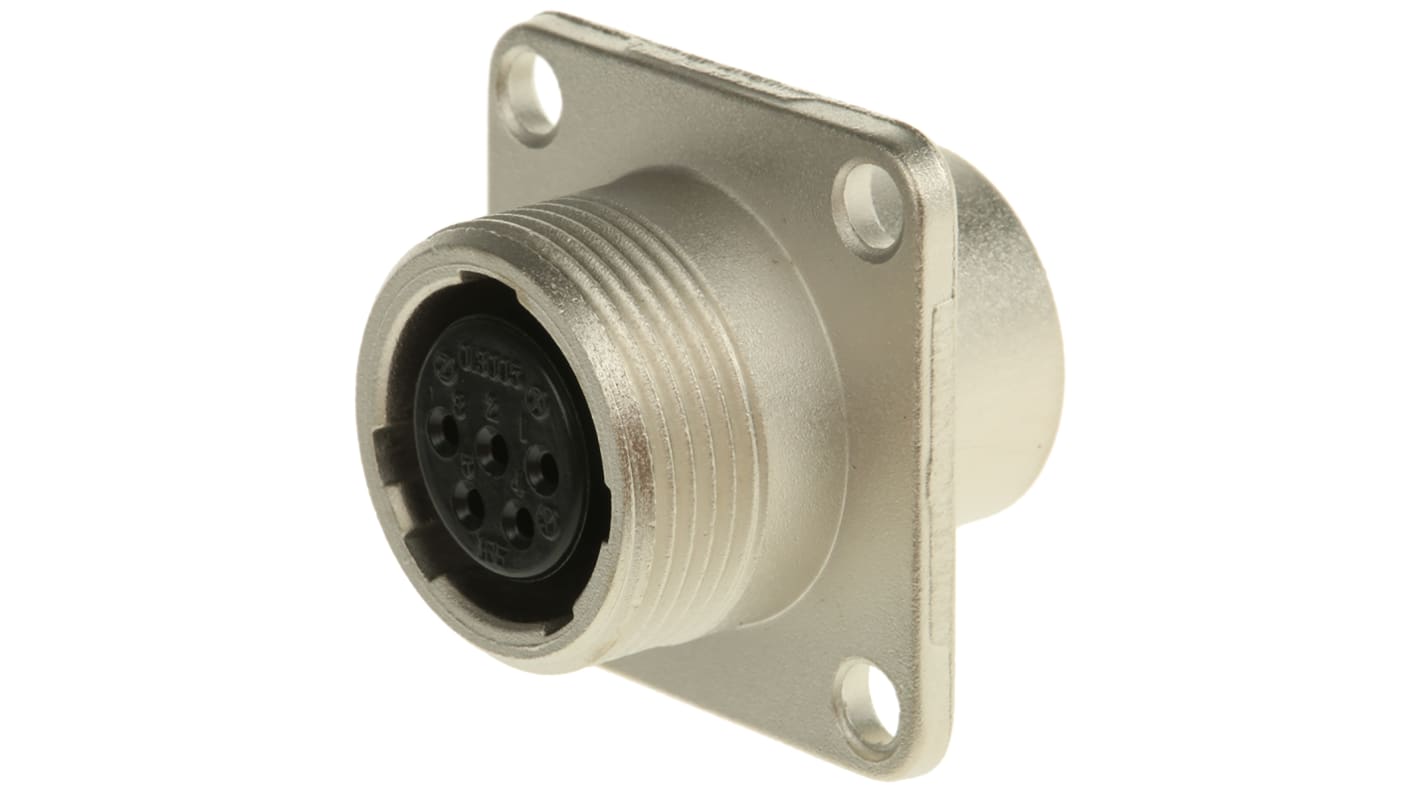 Hirose Circular Connector, 5 Contacts, Panel Mount, Socket, Female, JR Series