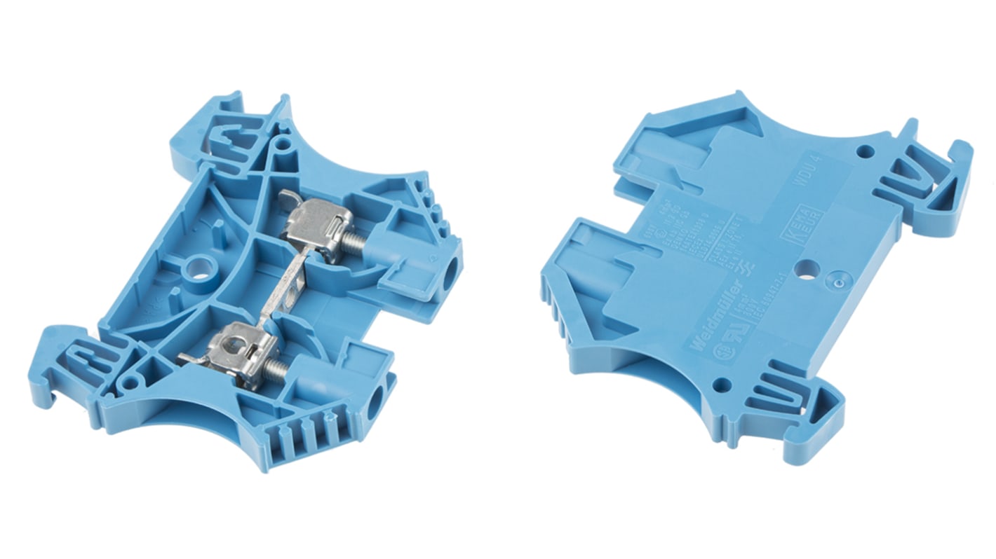 Morsettiera passante Weidmüller, Blu, livello Singolo, 41A