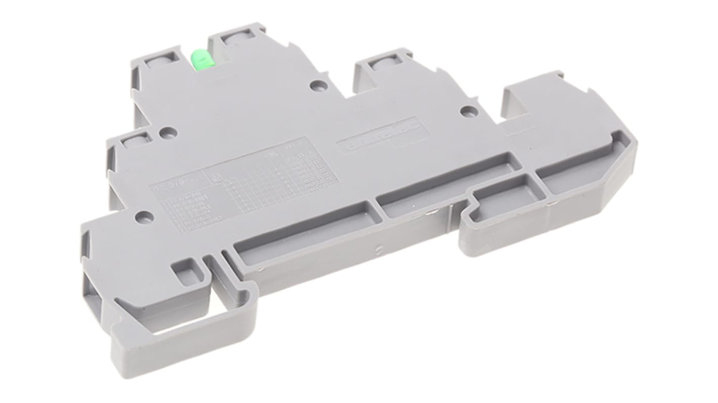 Bloc de jonction rail DIN Entrelec SNA, 2.5mm², A visser, Vert